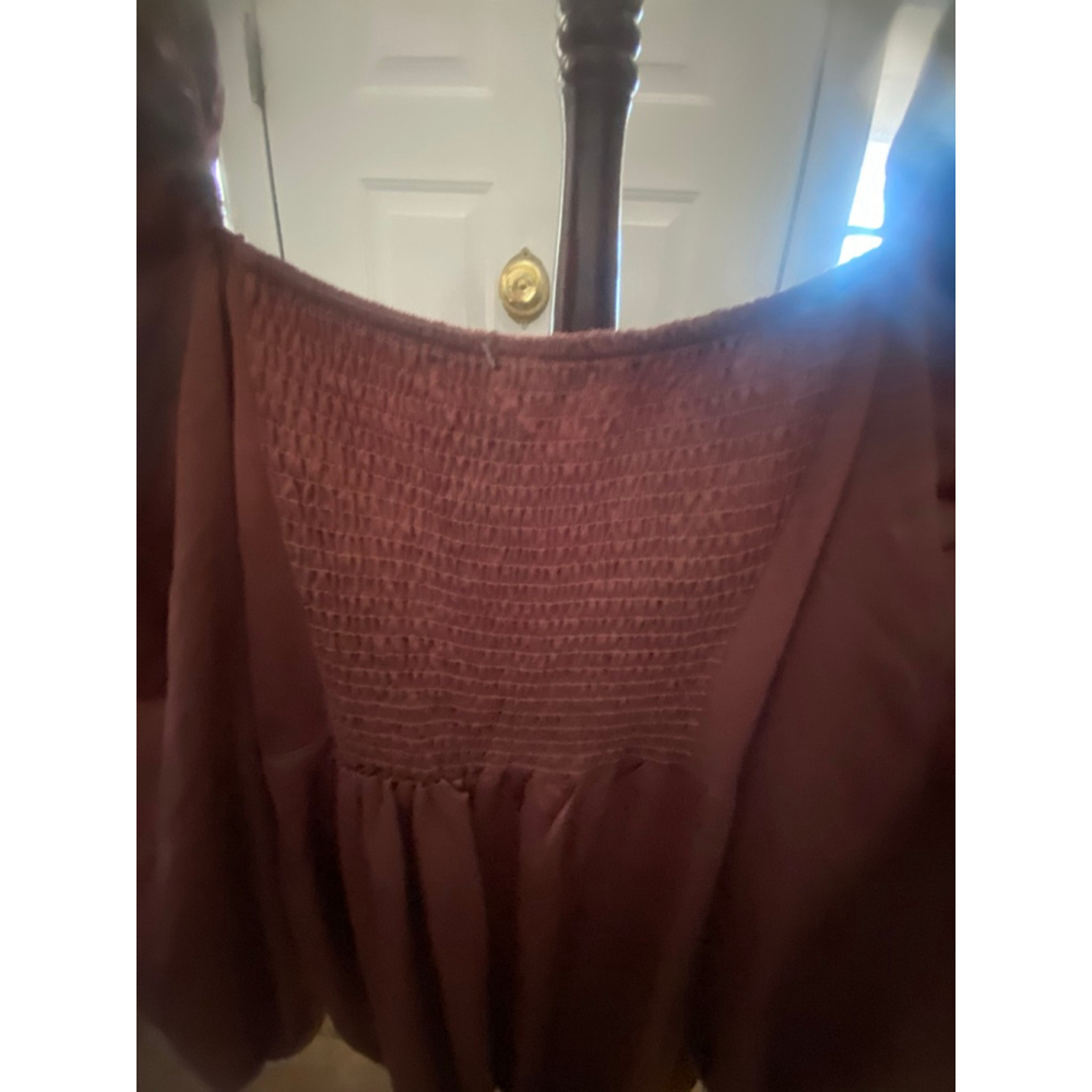 Women's Fashion Nova Brown 1X Long Sleeve Jumpsuit - Picture 5 of 7